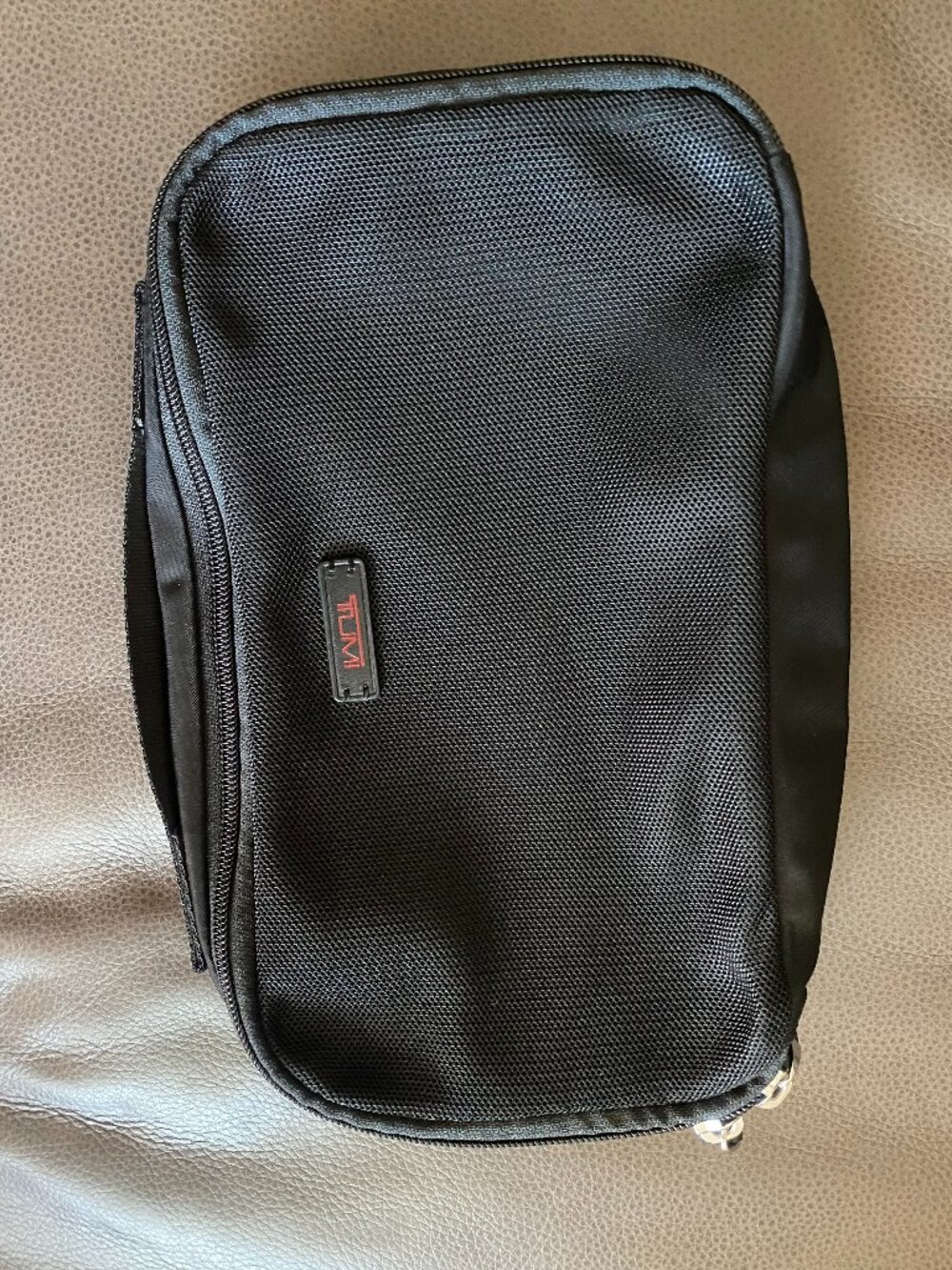 Tumi Black Ballistic Nylon Toiletry Bag Men's Travel Kit Accessory Pouch
